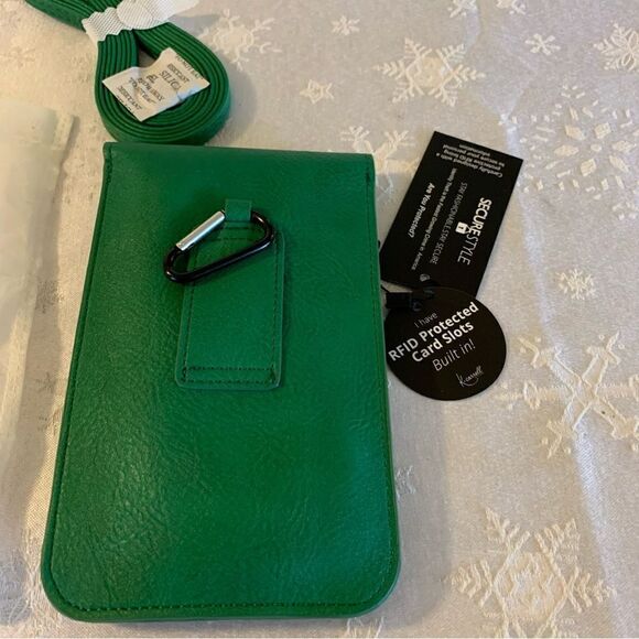 K Carrol Crossbody Wallet Cell Phone Handbag RFID Vegan Leather NWT Gorgeous - Picture 6 of 8
